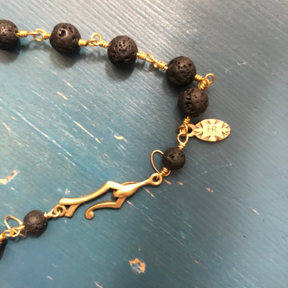 Quartz Crystal + Lava Necklace - Picture 4 of 6